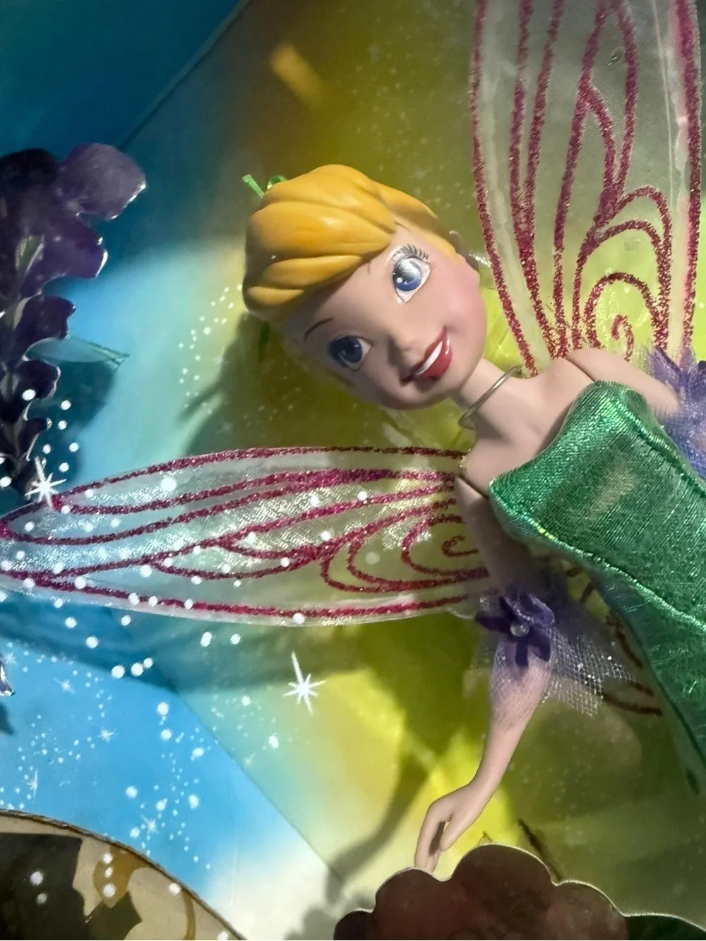 Disney Fairies Tinker Bell Porcelain Doll 10” Brass Key Keepsake New in Box